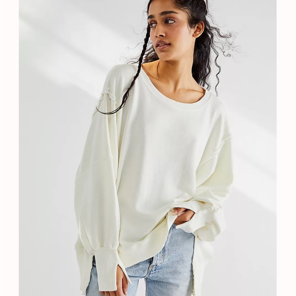 Free People Camden Sweatshirt in Frencnilla Size-Small NWOT